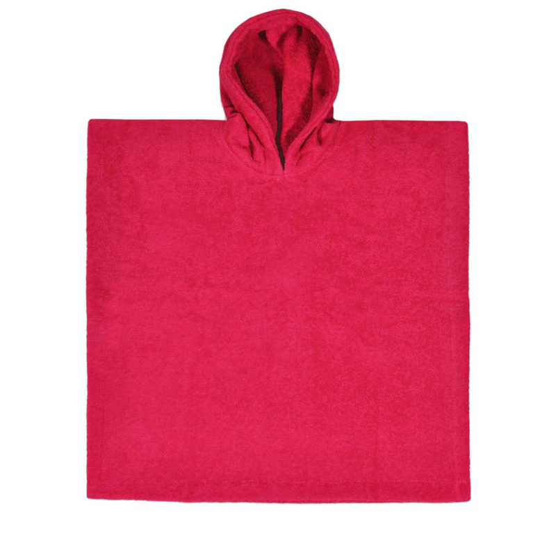 poncho - kleur fuchsia met naam