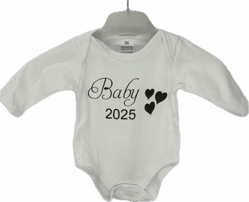 Kraamcadeau set wit baby 2025 of 2026 - babyshower- zwanger-ouders-baby - Afbeelding 2