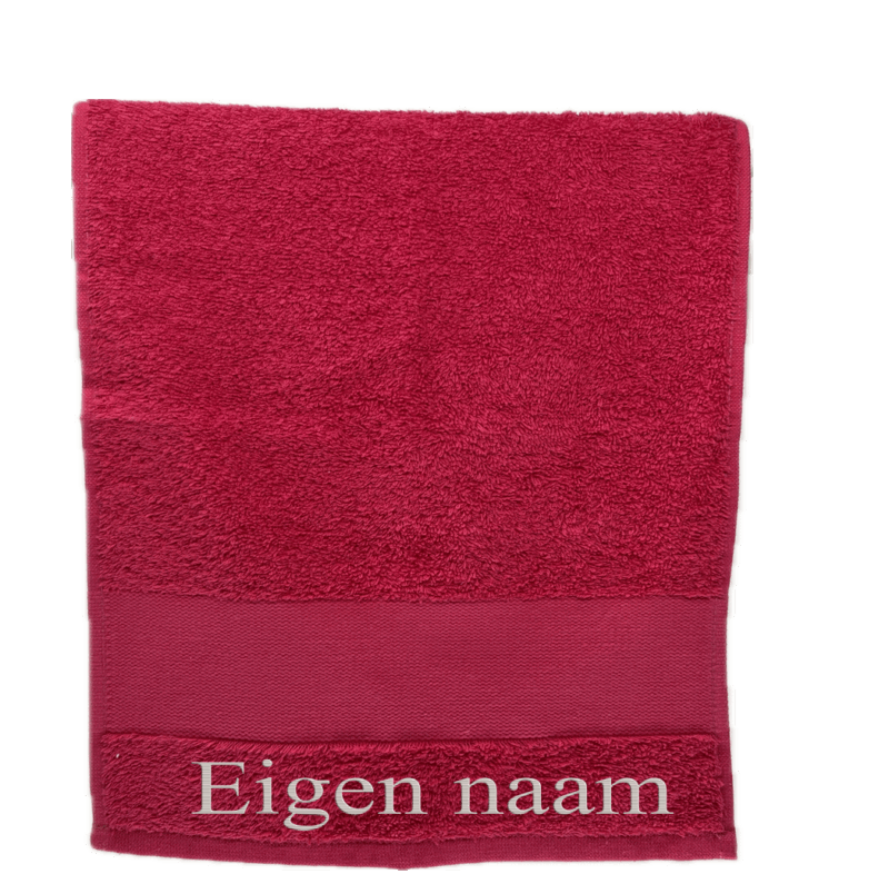 Gastendoek-met-brede-band-7cm-fuchsia - 30x50cm