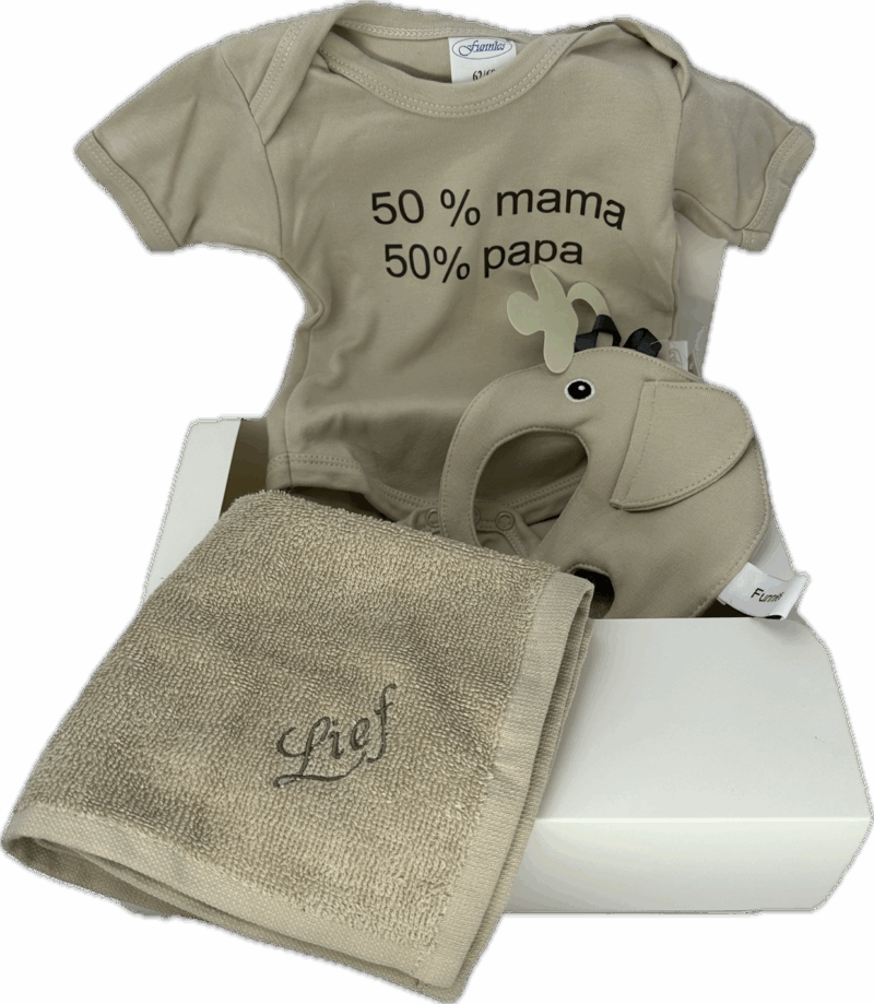 Kraamcadeau set cream - babyshower- zwanger-ouders-baby