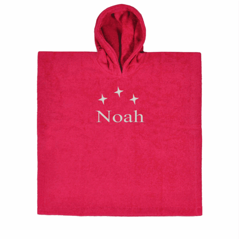 poncho fuchsia (55x55) - 1 stuk Met GRATIS uw naam er op geborduurd | Borduurservice Valkenburg