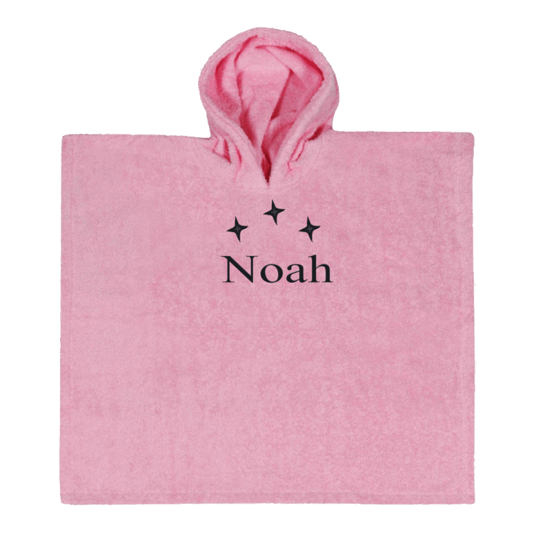 poncho pink (55x55) - 1 stuk Met GRATIS uw naam er op geborduurd | Borduurservice Valkenburg