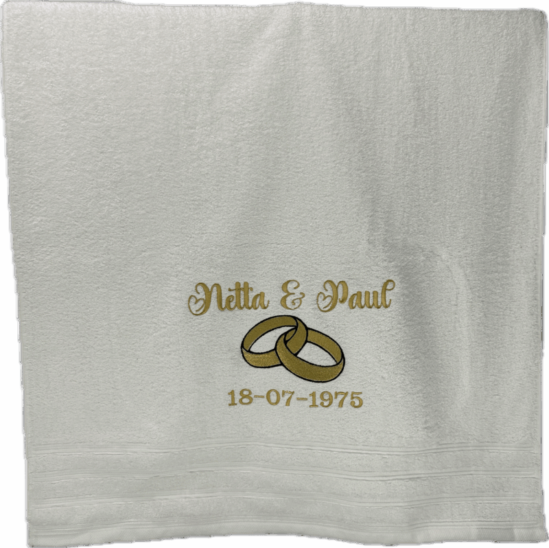 Bad handdoek taart set wit - Afbeelding 4