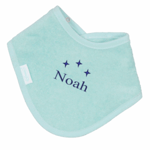 Bandana slabbetje uni line - mint - met GRATIS geborduurde naam