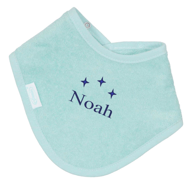 Bandana slabbetje uni line - mint - met GRATIS geborduurde naam