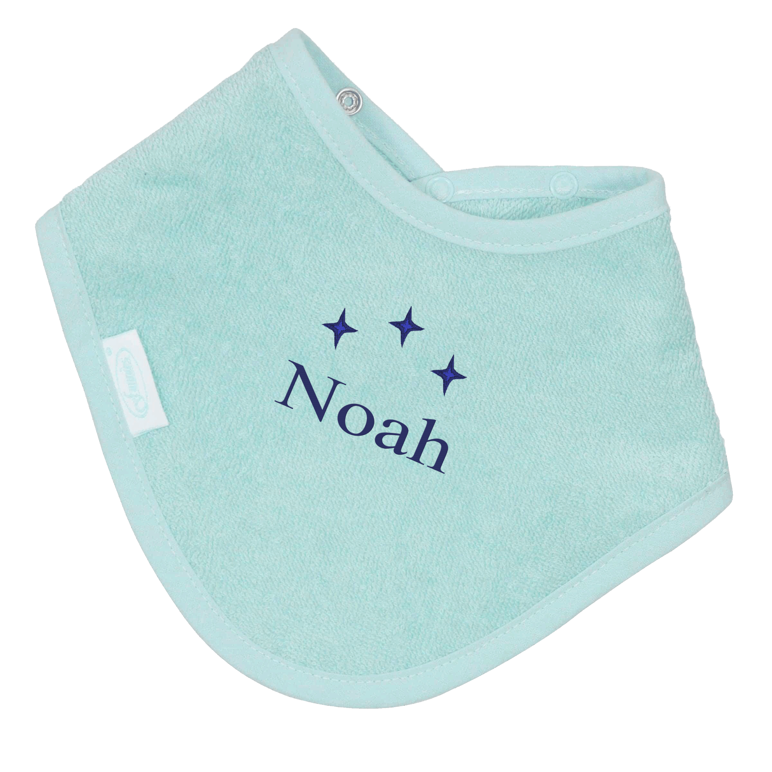 Bandana slabbetje uni line - mint - met GRATIS geborduurde naam