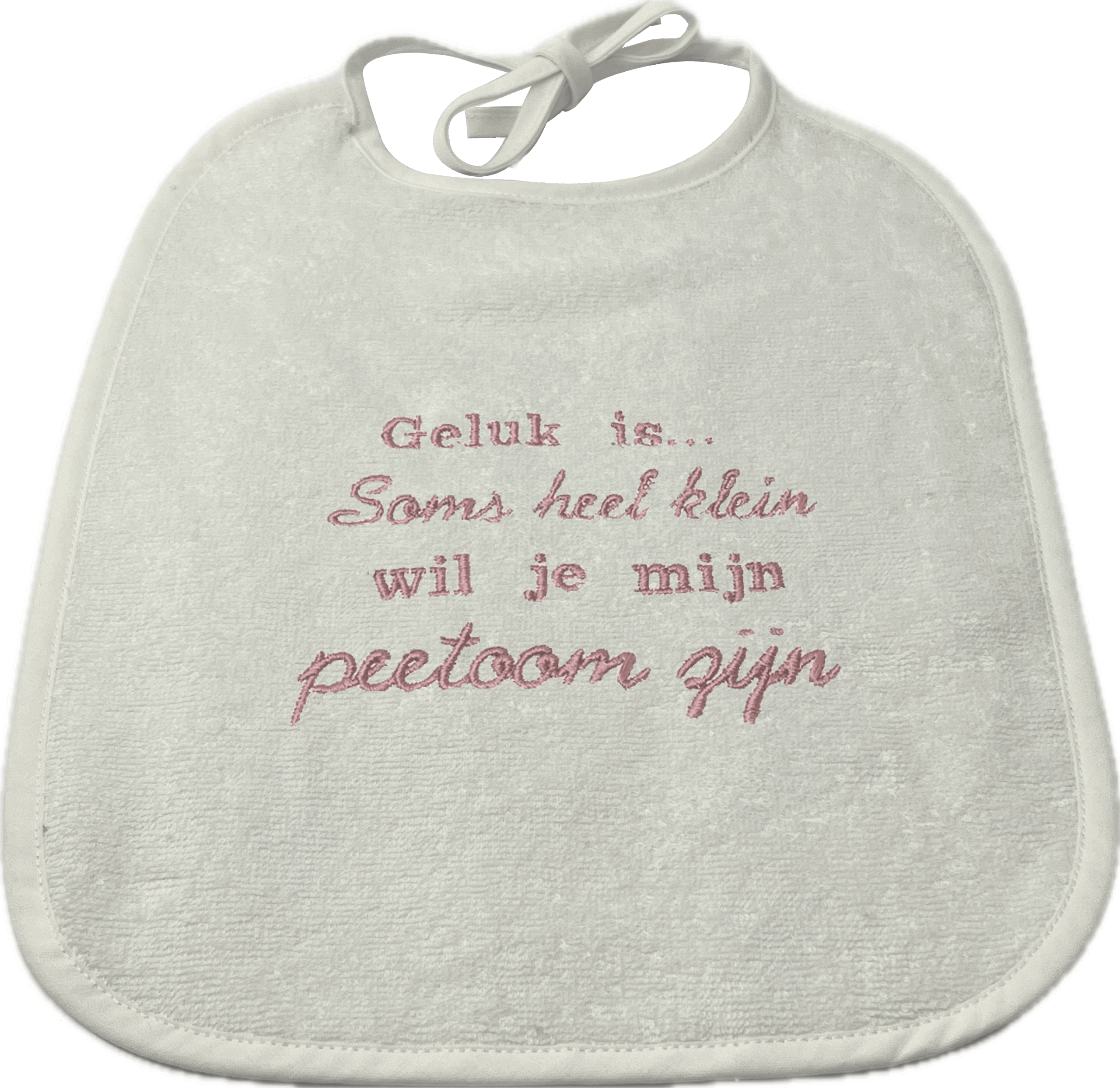 Slabbetje - roze - wil je mijn peetoom worden?