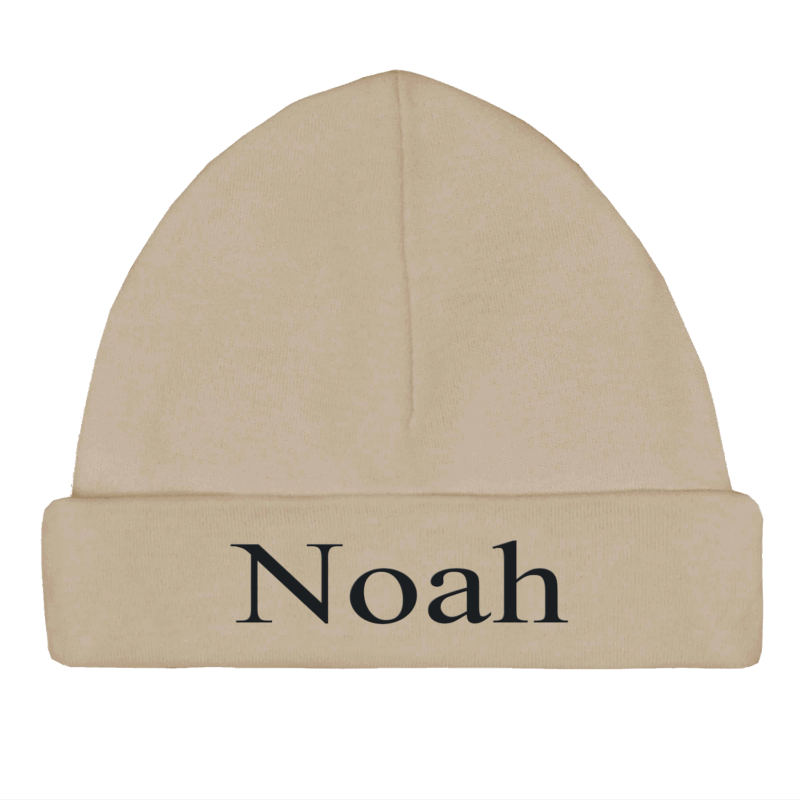 Babymutsje cream 50-56 - 1 stuk Met GRATIS uw naam er op geborduurd