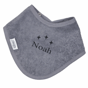 Bandana slabbetje uni line - antraciet - met GRATIS geborduurde naam