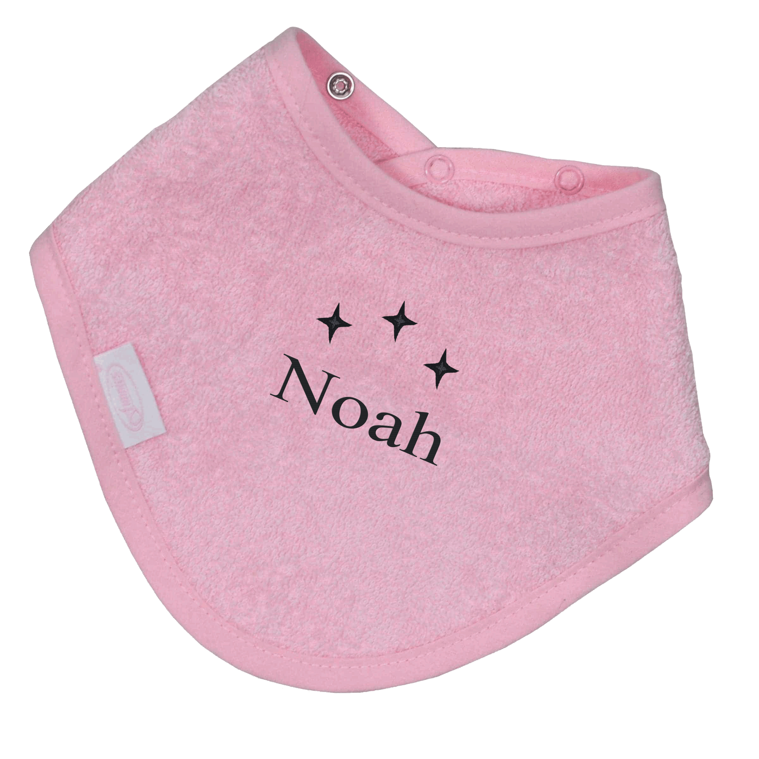 Bandana slabbetje uni line - roze - met GRATIS geborduurde naam